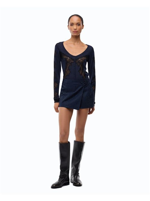 Cardigan in lana con inserti in pizzo PINKO | 107774A3O1/G03